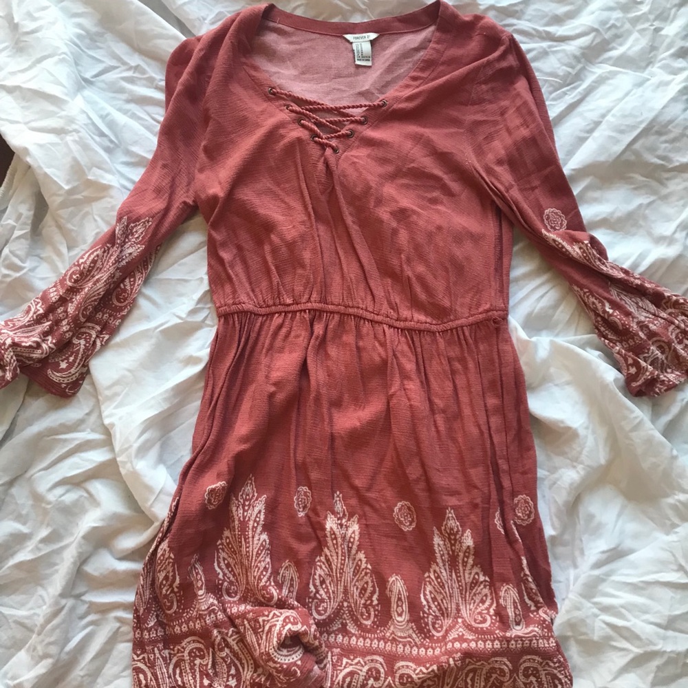 PINK PATTERNED DRESS